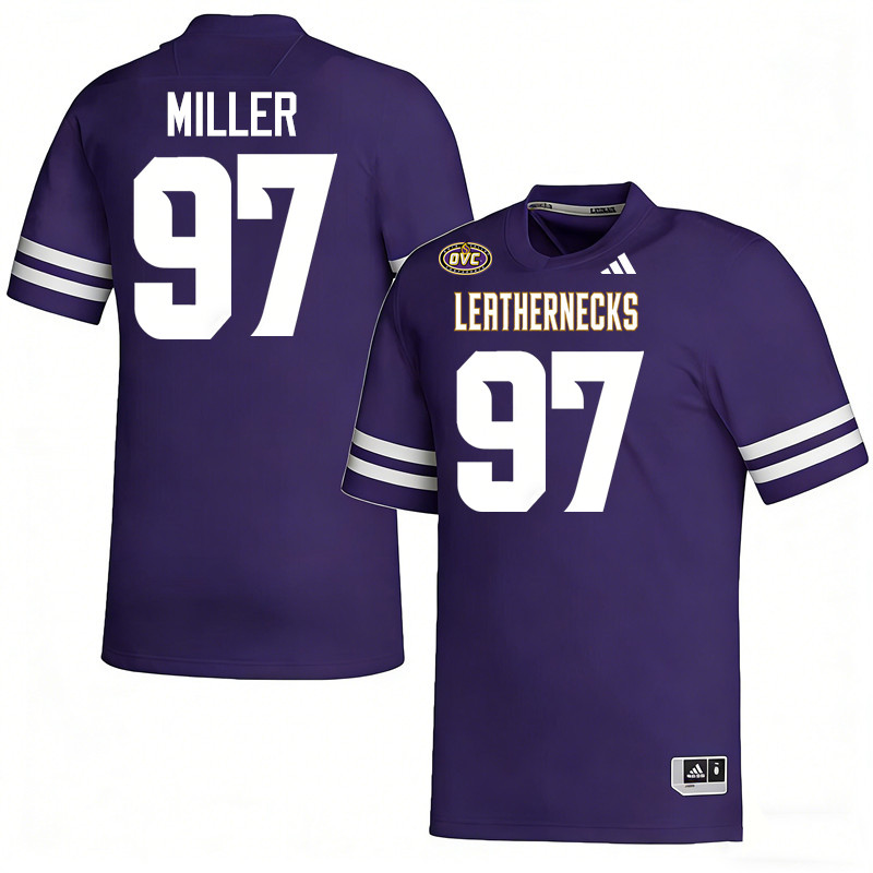Western Illinois Leathernecks #97 Payne Miller College Football Jerseys,Uniforms-Purple